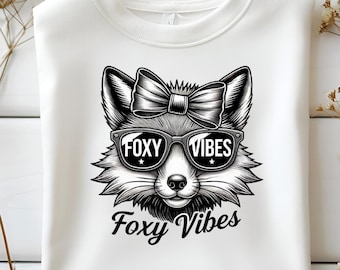 Foxy Vibes Fox-clipart: bosdier, png (digitale download)