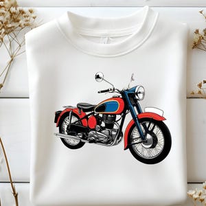 Vintage Motorcycle PNG Clipart, Retro Motorbike Transparent Background, Classic Biker Digital Download, Old School Motorcycle Png, Motor Png