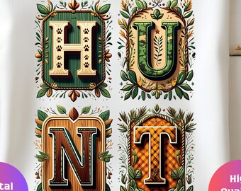 Retro Hunter SVG PNG:  Hunting Sublimation Clipart, Hunting Camouflage Design (Digital Download)
