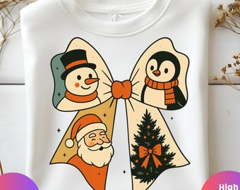 Noeud de coquette de Noël SVG : Clipart vacances, PNG, PDF (téléchargement numérique)