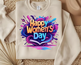 Arte colorido para el Día de la Mujer: Diseño tipográfico (Descarga digital)