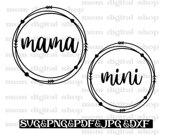 Mama Mini SVG Bundle: Family Shirt Designs (Digital Download)