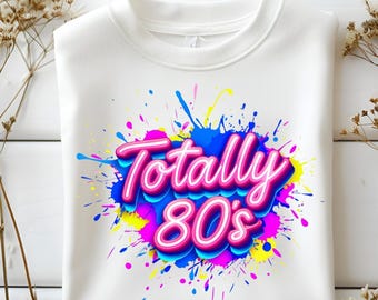 Neon 80's Clipart: Retro Party Design (PNG, SVG, PDF)