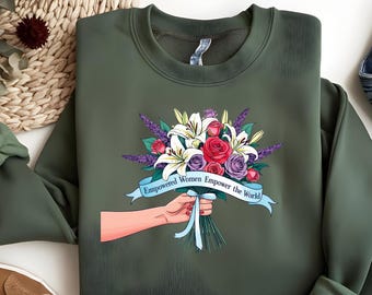 Arte de ramo floral para el Día de la Mujer: Ilustración inspiradora (impresión digital)