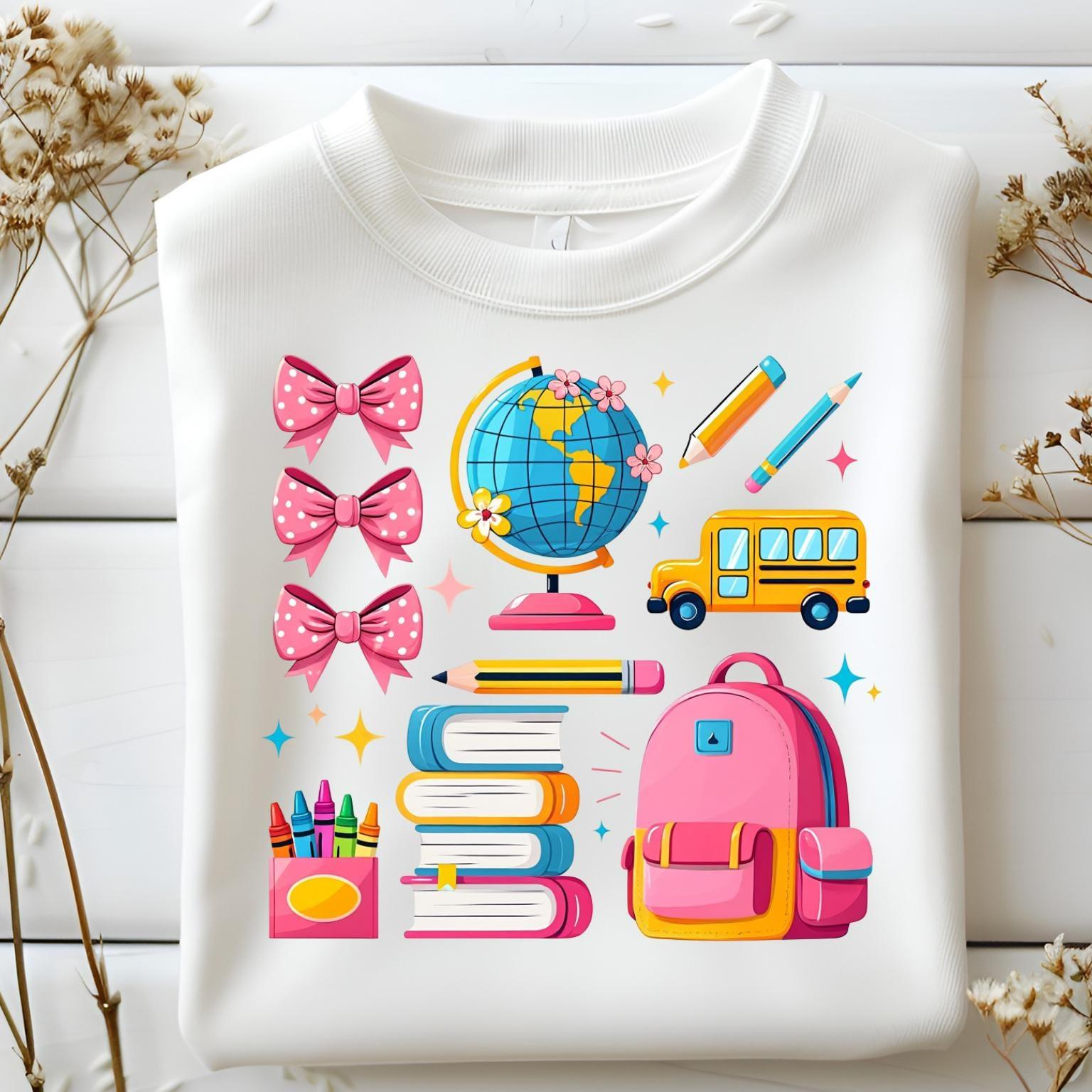 Back To School SVG PNG , Cute Classroom Clipart, School Shirt Design, Sublimation School Png, Kids School Digital File, Preschool Shirt Png