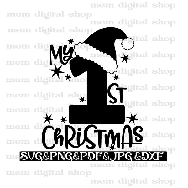 My 1st Christmas Svg,My First Christmas Svg,Christmas Baby Svg,1st Christmas Png,1st Christmas Cute File,Baby Christmas Png,Christmas Decor