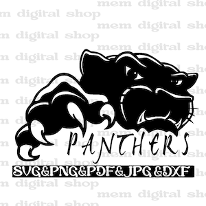 Panthers Svg,Panther Png,Panther Clipart,Panther Cut Files,Panther Vector,Panther Dxf,Jpg,Pdf,Panther Sılhouette,Animal Svg,Pnather Cricut