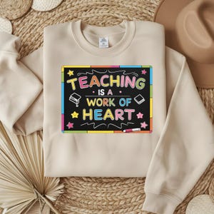 Lehren ist eine Arbeit des Herzens PNG, Lehrer Wertschätzung Sublimation, niedliches Lehrer Zitat Digitaler Download, herzerwärmender Lehrer Geschenk Design