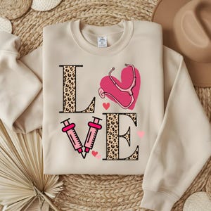 Valentine Nurse PNG Digital Download - Cute Nurse Valentine Clipart - Nurse Love Sublimation Design - Medical Valentine, Nurse Love Png