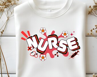 Nurse PNG, Nurse Design Png, Nurse Png, Nursing Png, Flower Nurse Png, Student Nurse Png, Nurse Shirt Design, Nurse Life Png, Student Nurse