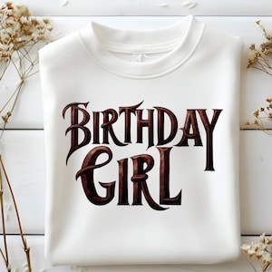 Birthday Girl PNG, Birthday Clipart, Birthday Party Sublimation, Cute Birthday Design, Digital Birthday Girl Print, Instant Download