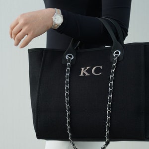 PERSONALISIERTE BESTICKTE Tragetasche, personalisierte Initialtasche, Strandtasche, personalisierte Reisetasche, personalisierte Handtasche, Monogrammarbeitstasche