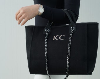 PERSONALISED EMBROIDERED canvas tote , personalised initial bag, beach bag, personalised travel bag, personalised handbag, monogram work bag
