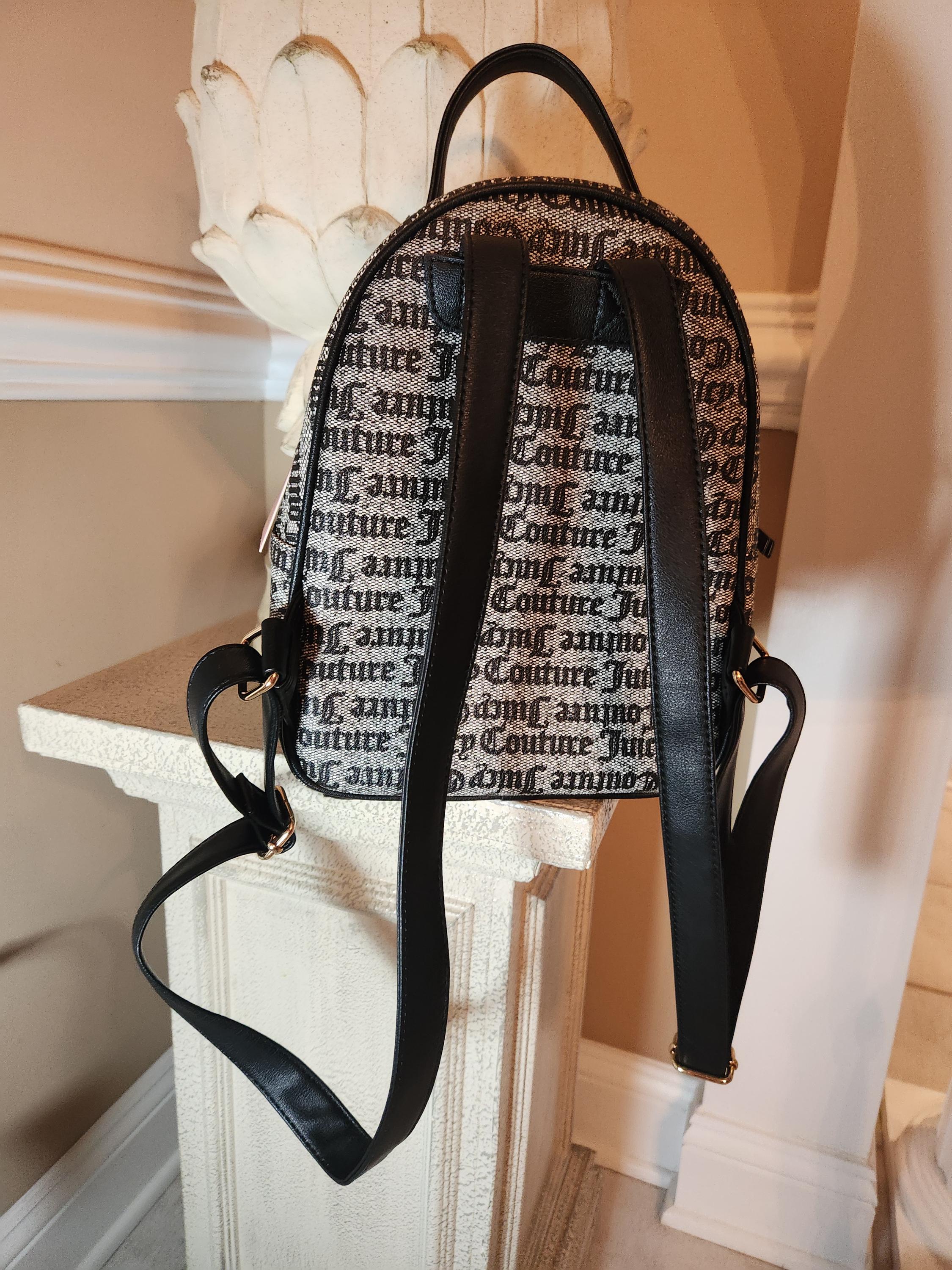 Juicy Couture Rosie Pullout Backpack Black/ Beige Color 
