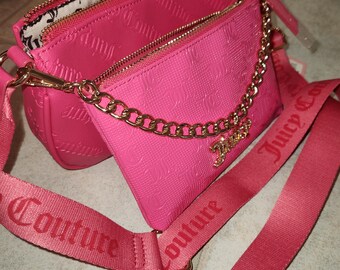Juicy Couture Double Trouble Crossbody Bag Pink Flash Crown Juicy Couture Double Trouble Crossbody Bag Pink Flash Crown
