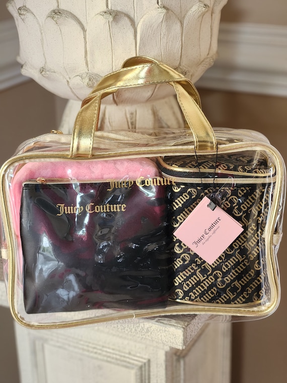 Juicy couture 4 pieces nested travel cosmetic bags