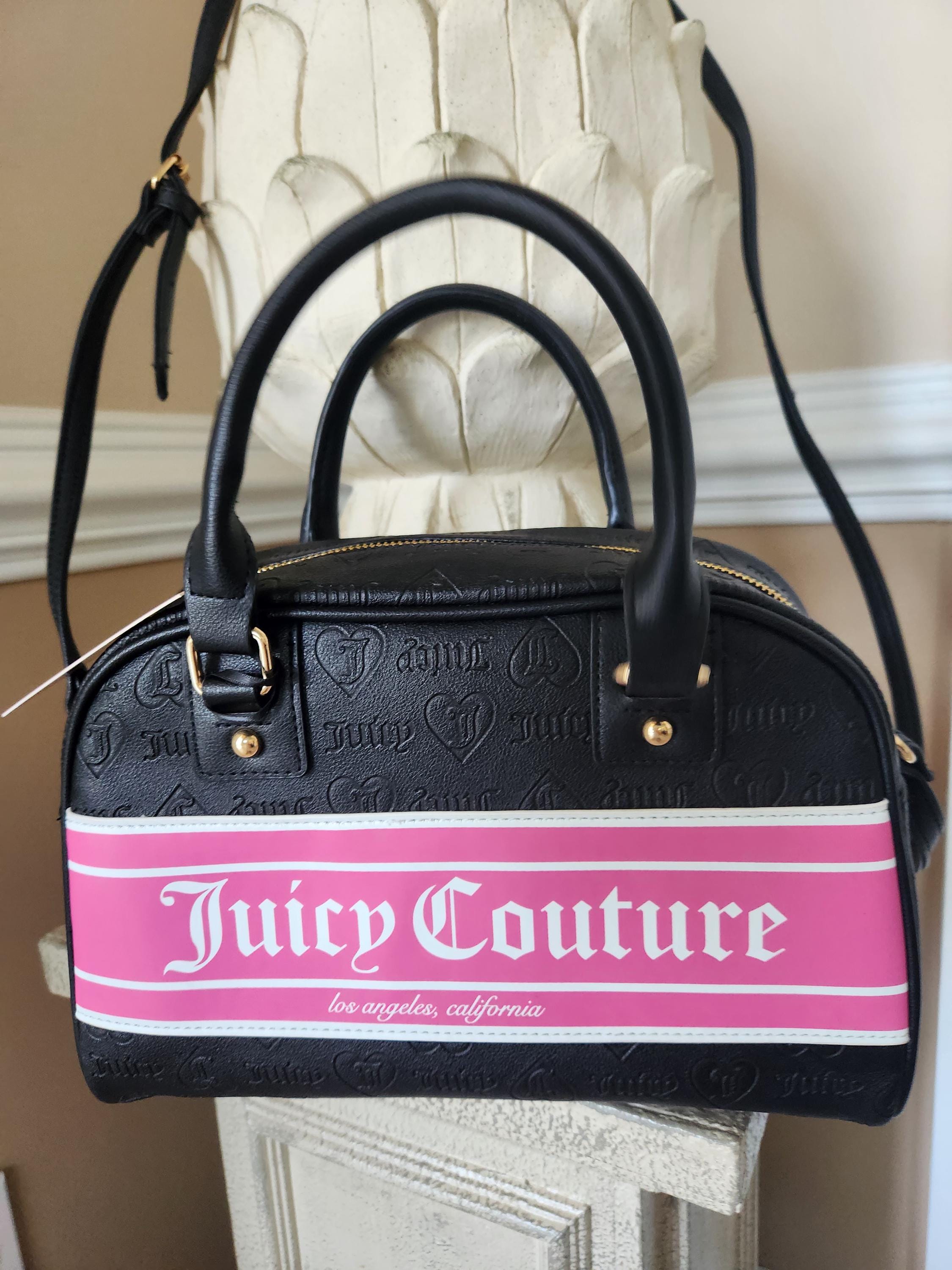 Juicy Couture Liquorice Fashionista Bowler Medium Size Unique