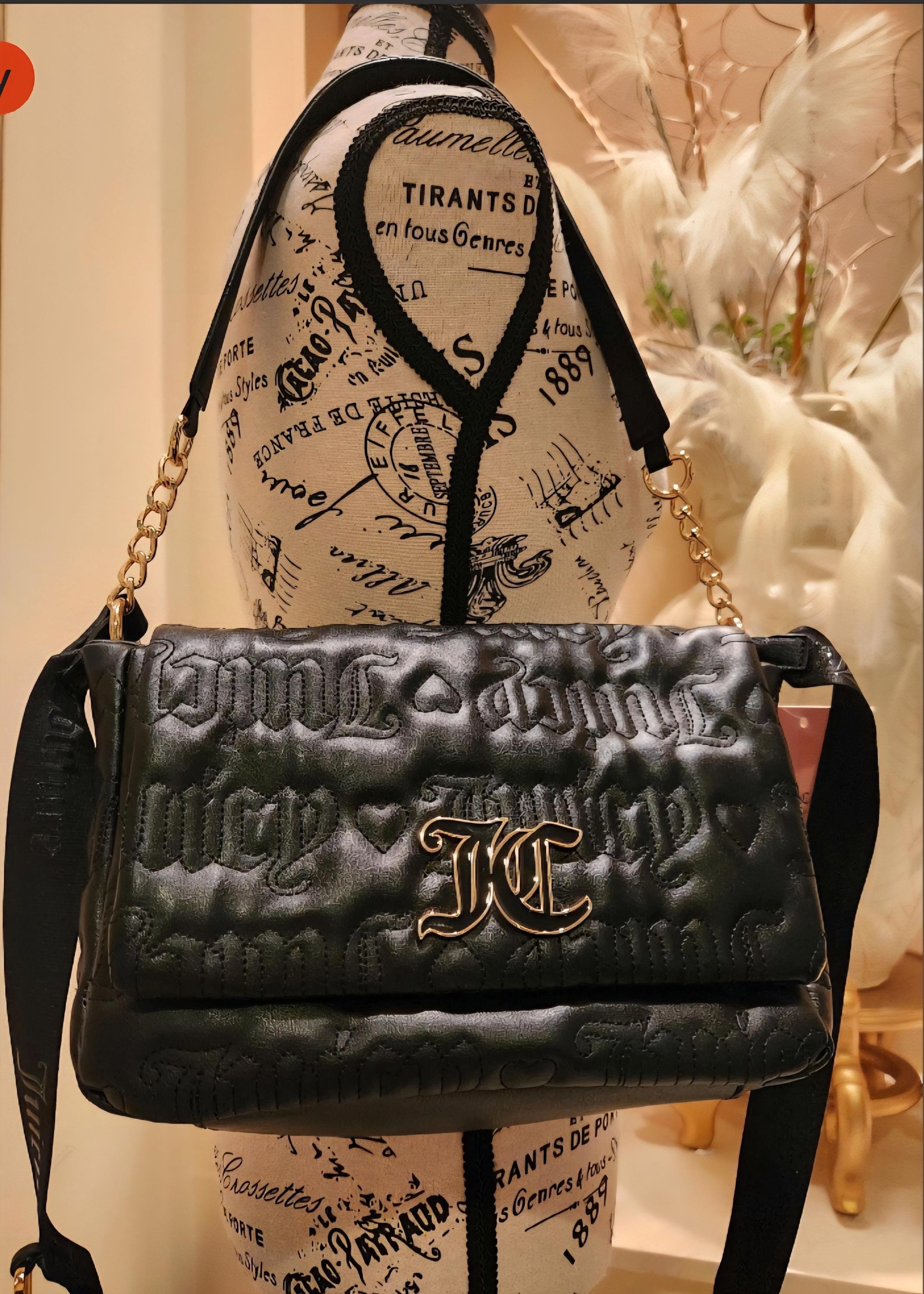 Juicy Couture Pink League Large Flap Crossbody Bag Dusty Blush