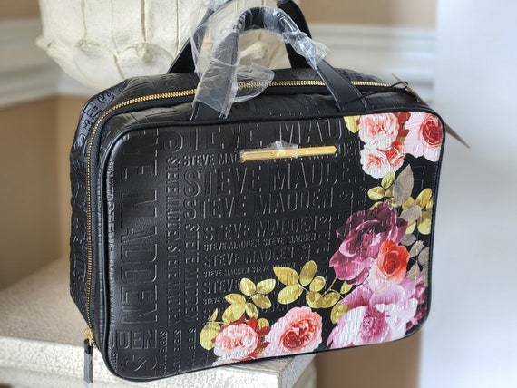 Steven Madden Large Weekender Cosmetic Case Black Multicolor 