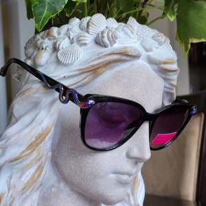 Betsey Johnson Snake Sunglasses Tortoise Gold . One Size - Etsy display picture 3