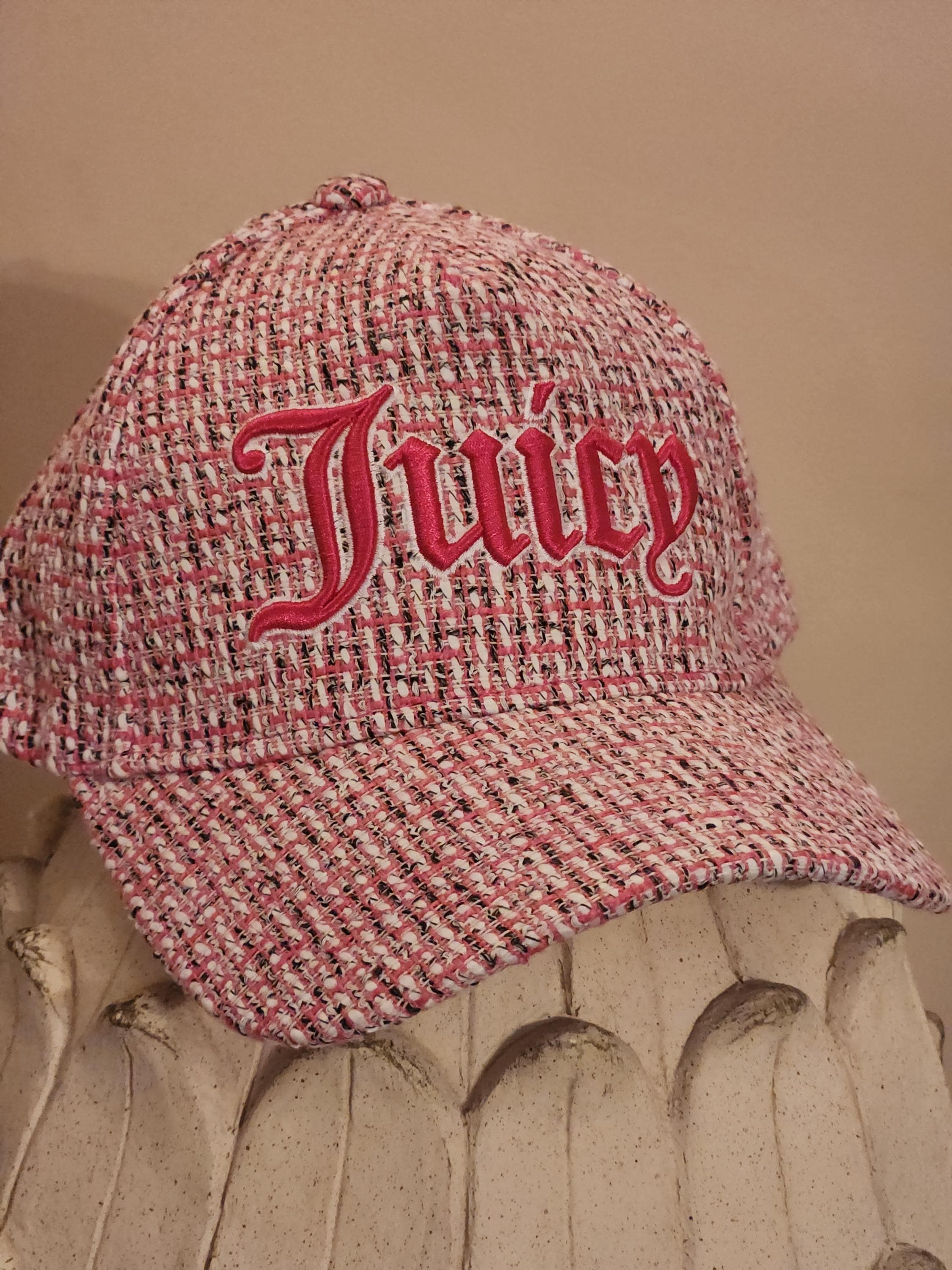JUICY COUTURE★fluff Scalloped Hat JC262 Juicy Couture Pink Womens Baseball Cap Hat One Size