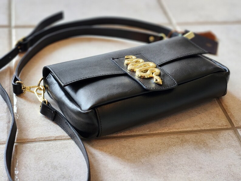 House of Harlow 1960 Leather Crossbody Made in Italy Black Etsy