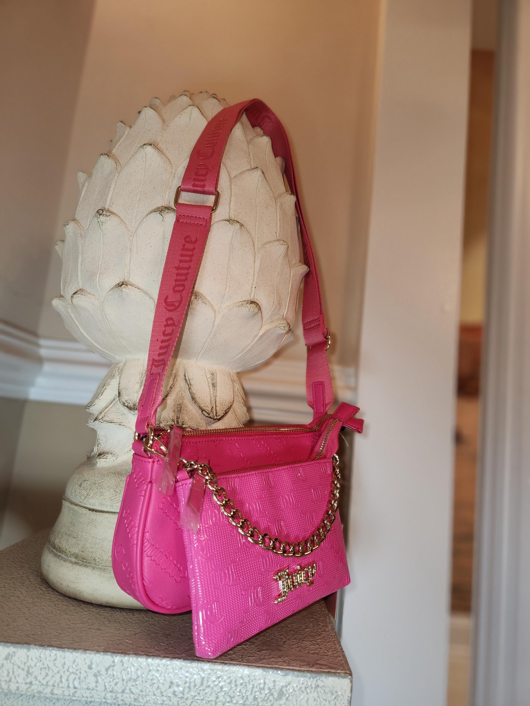 Handbag Juicy Couture Pink in Suede - 46429726
