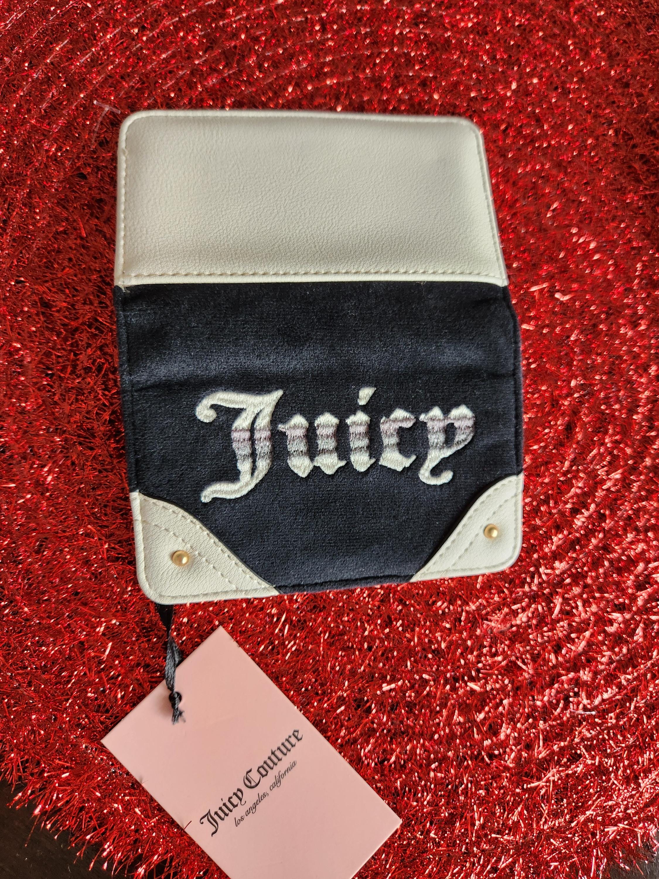 ジューシークチュール ベロア ブラック 財布 ビンテージ Juicy Couture Retro Vibes Slim Elongated Bifold Wallet