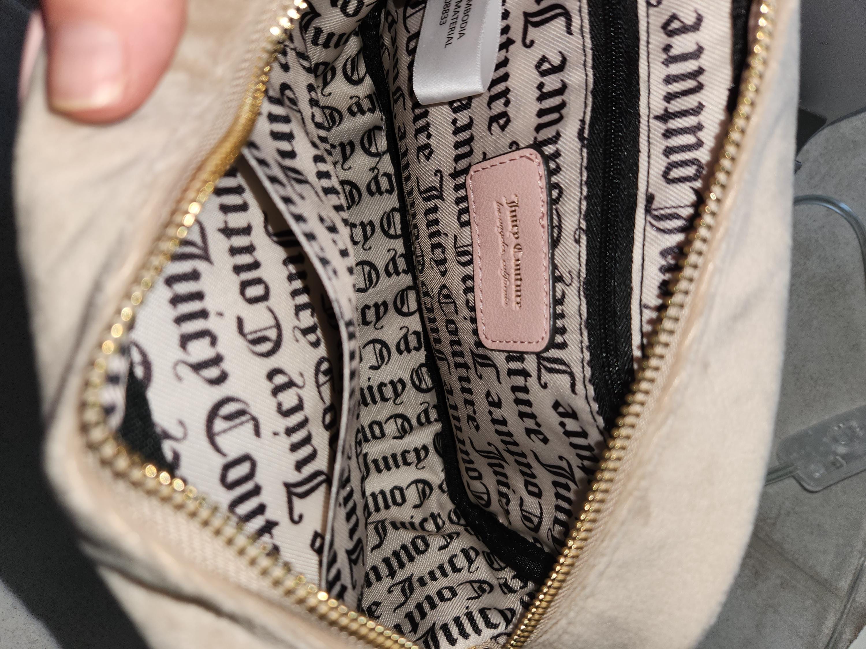 Juicy Couture Cafe Heritage Crossbody Bag Embroidered Logo Accent