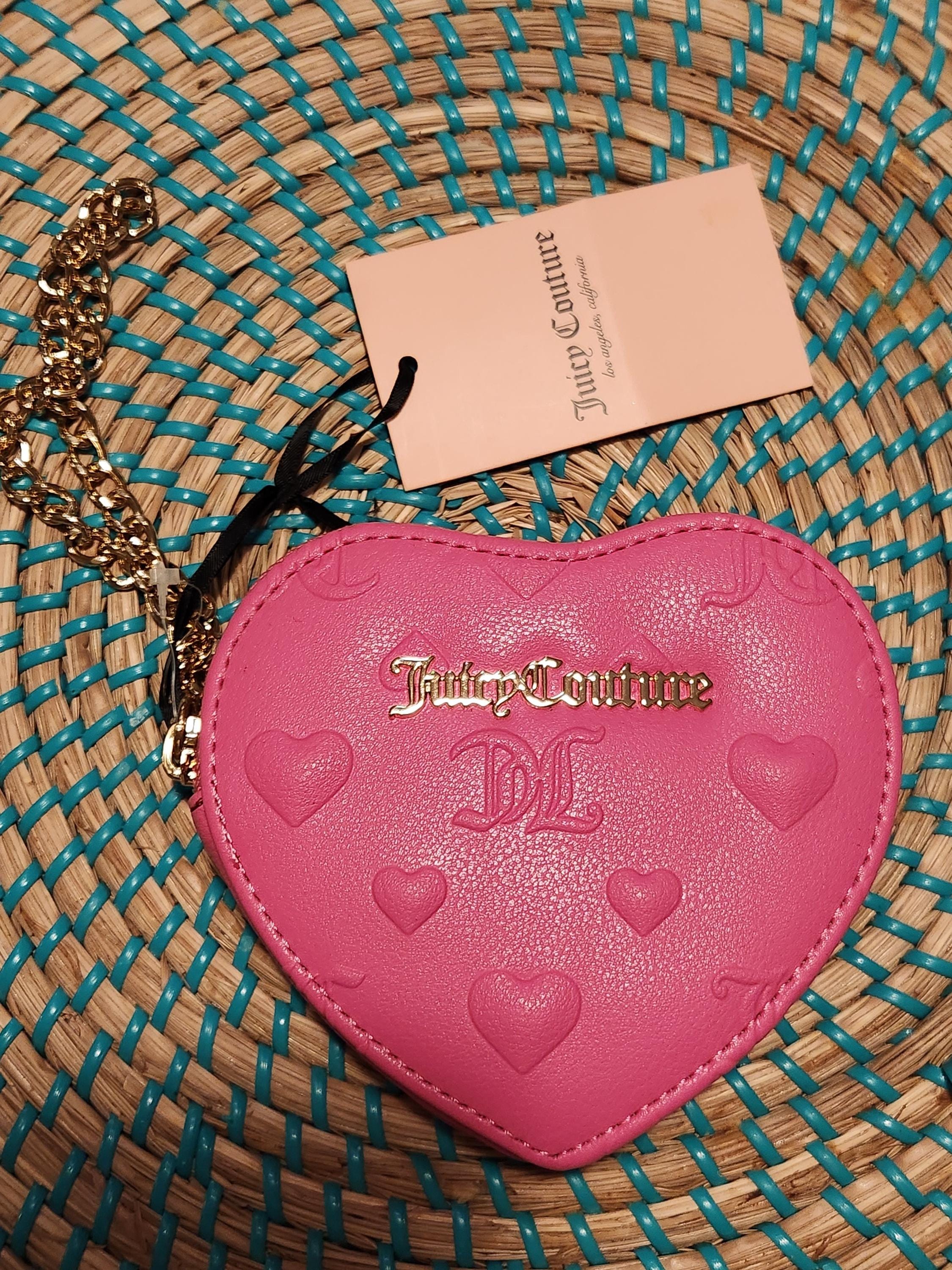 Juicy couture puffy heart juicy pink wallet coloroful love heart 