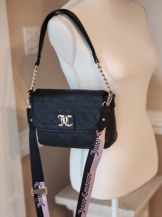 Juicy Couture Black Shoulder Bag With Guitar Shoulder Strap