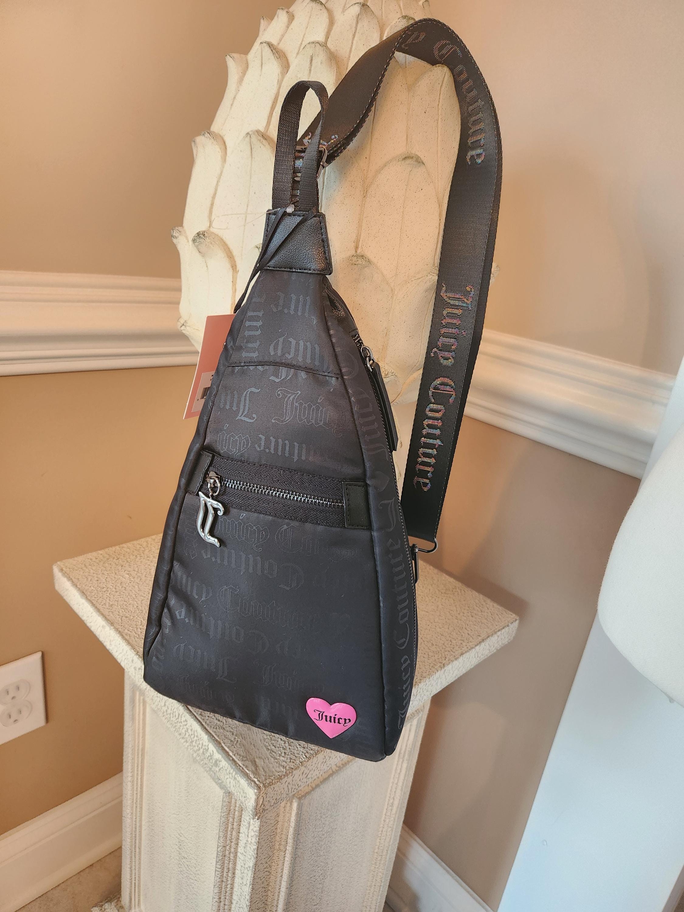 Juicy Couture Material Girl Sling Black Liquorice Mini 