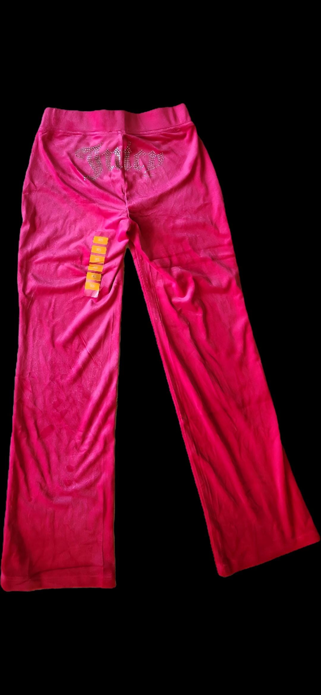 Juicy Couture Classic Velour Mid Rise Pant Pink Extra Small