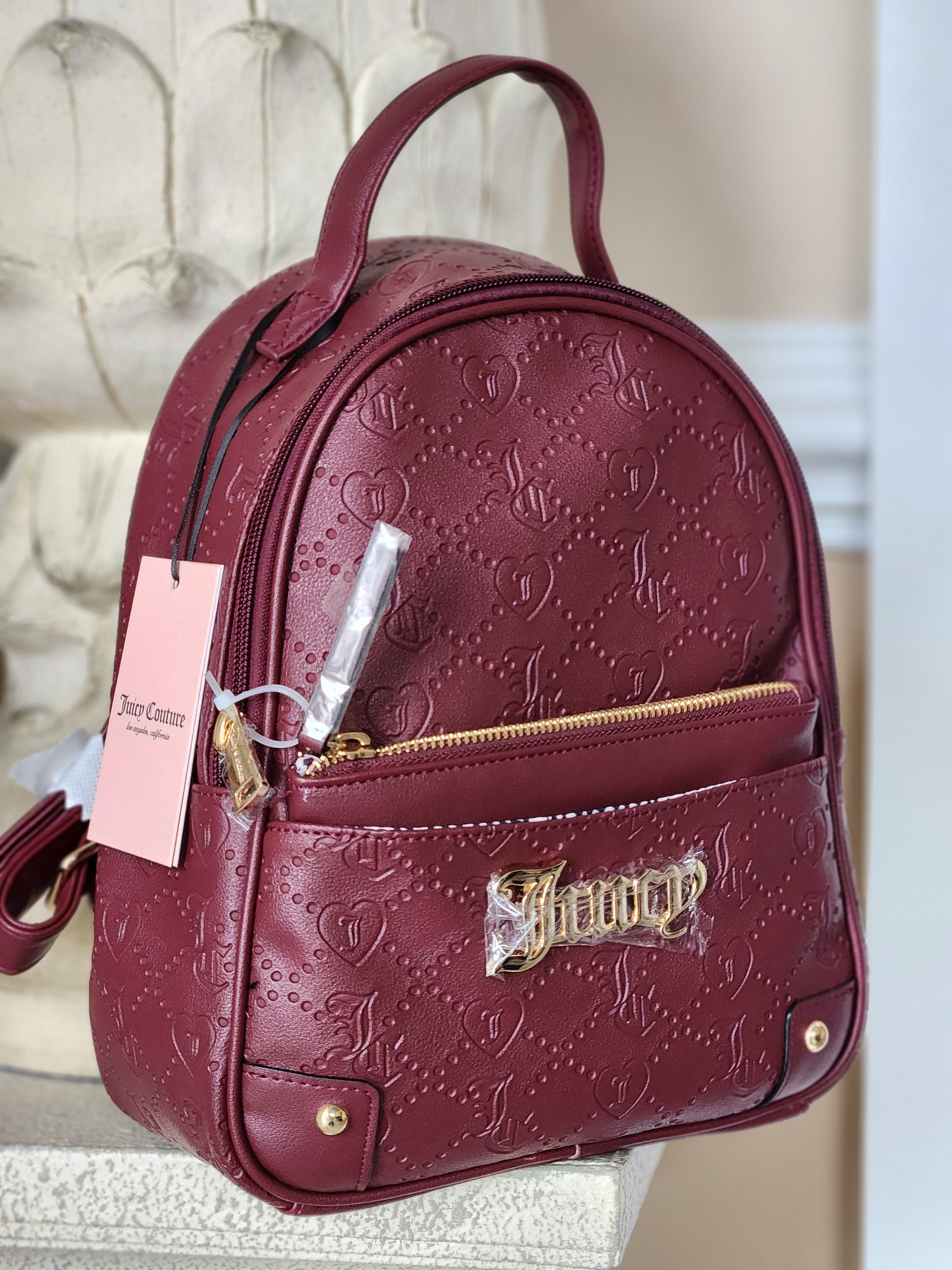 Juicy Couture Bags | Juicy Couture Faux Leather Backpack | Color: Brown | Size: Os | Cassieorf's Closet