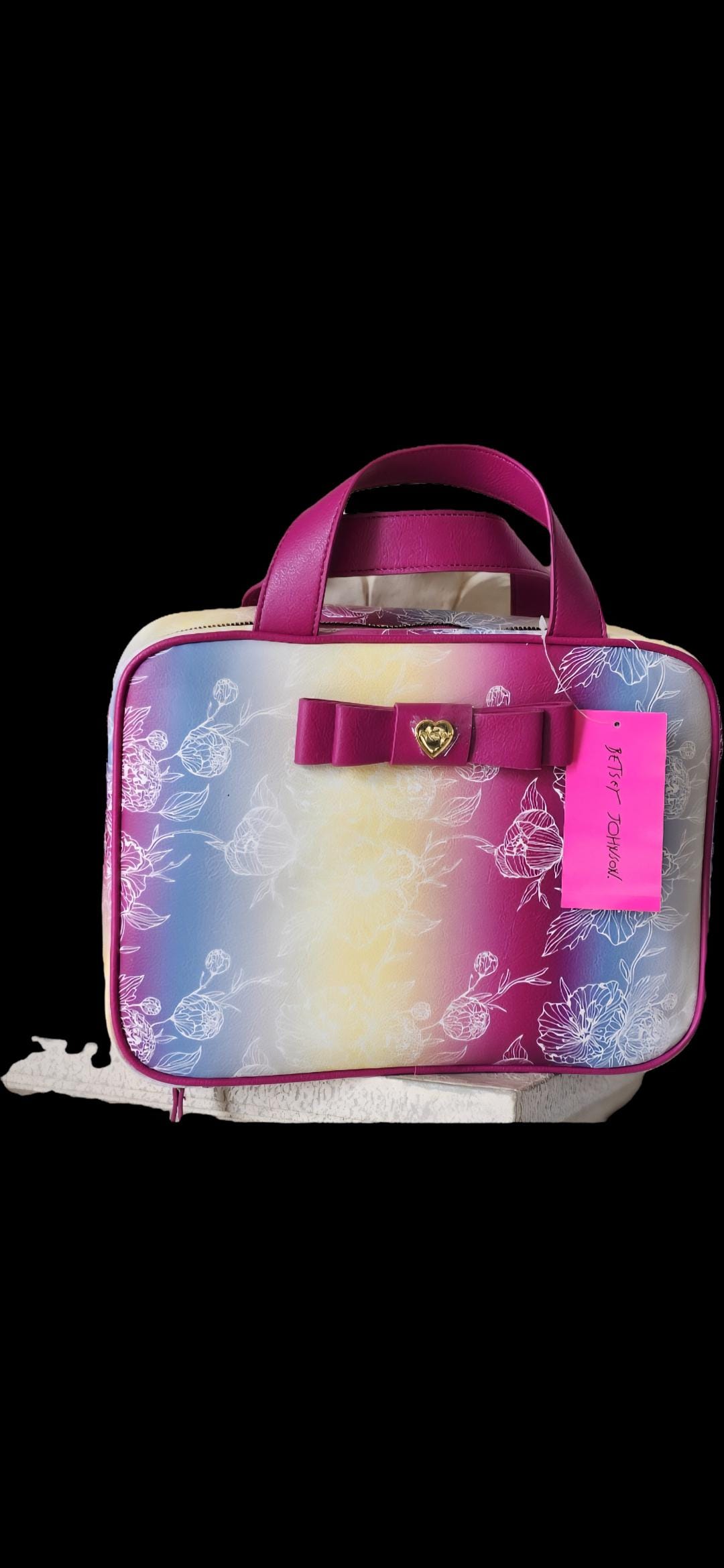 Betsey Johnson Ombre Weekender Cosmetics Travel Bag Toiletries
