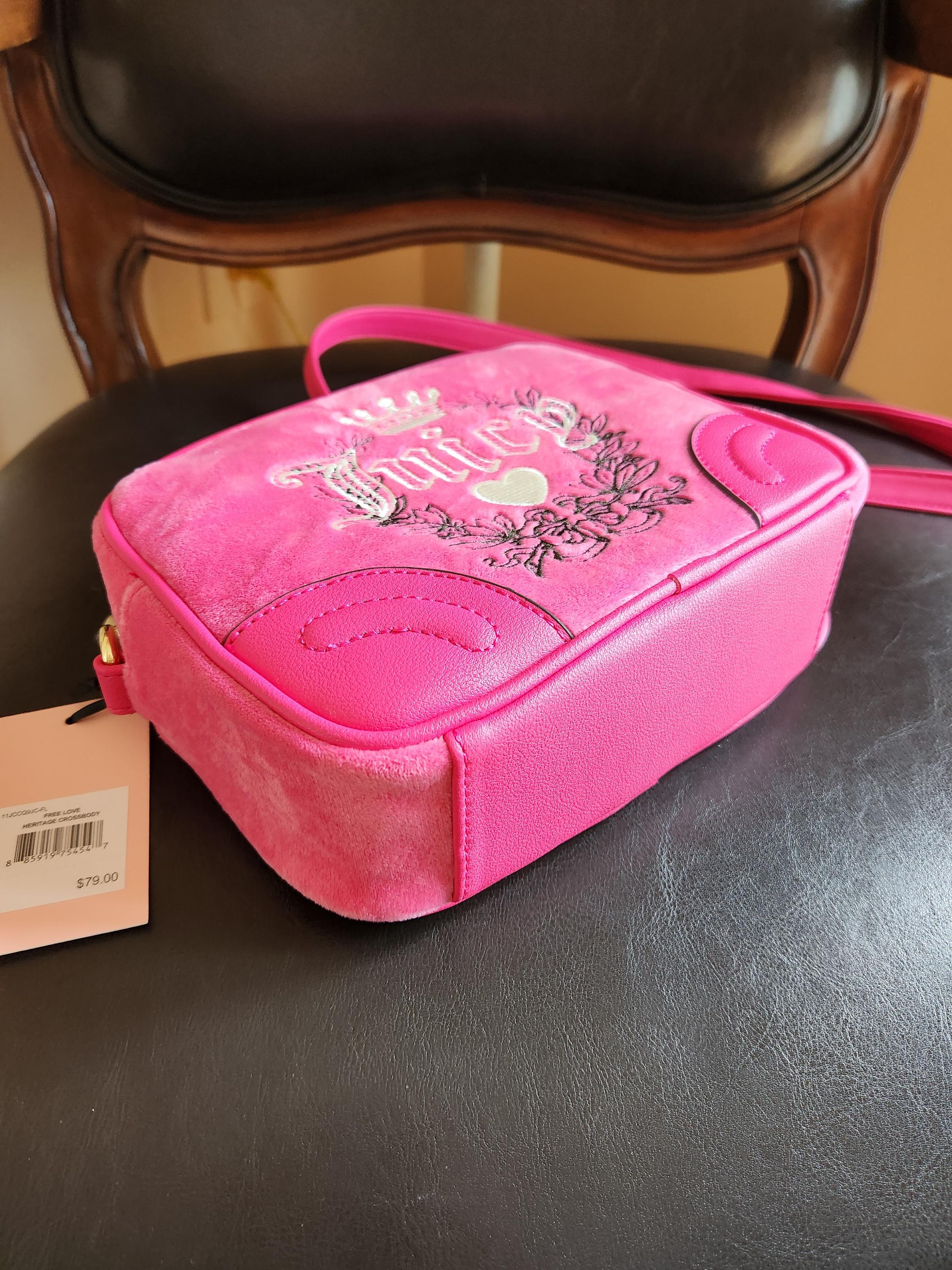 Juicy Couture Free Love Heritage Crossbody Bag Hot Pink