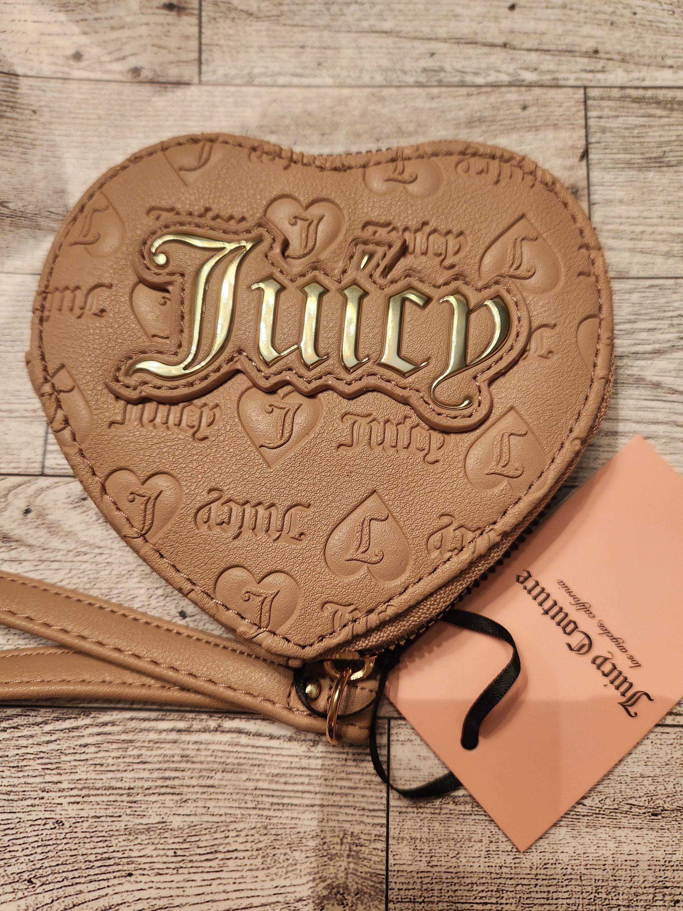 Juicy Couture Heart Shape Wallet Wristlet Fancy Coing or Key