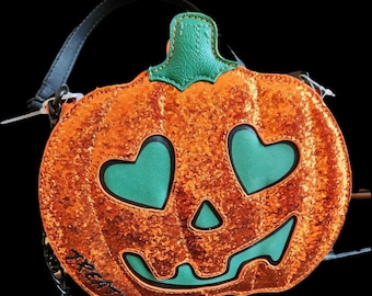 Betsey Johnson Orange Green Pumpkin Crossbody Handbag Purse Cute