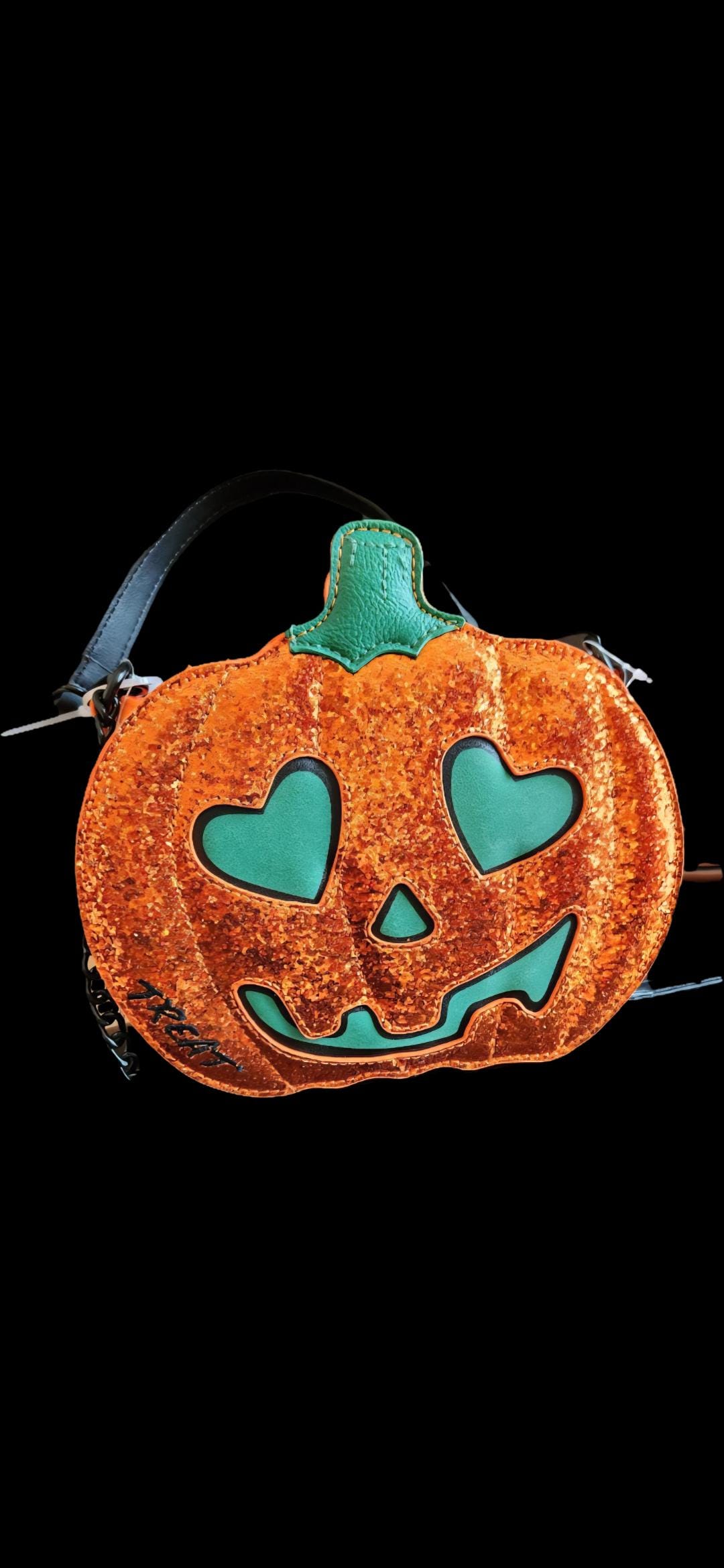 Betsey Johnson Orange Green Pumpkin Crossbody Handbag Purse Cute