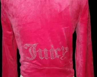 juicy couture classic velour zip up hoodie small size rhinestones logo accent on the back S, M, L sizes