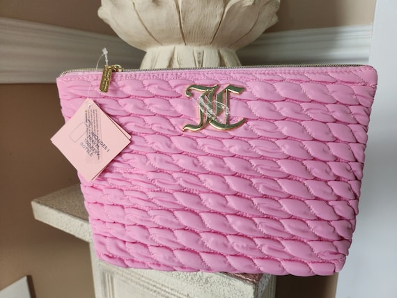 Juicy couture light pink cosmetic bag cute wrinkl… - image 1