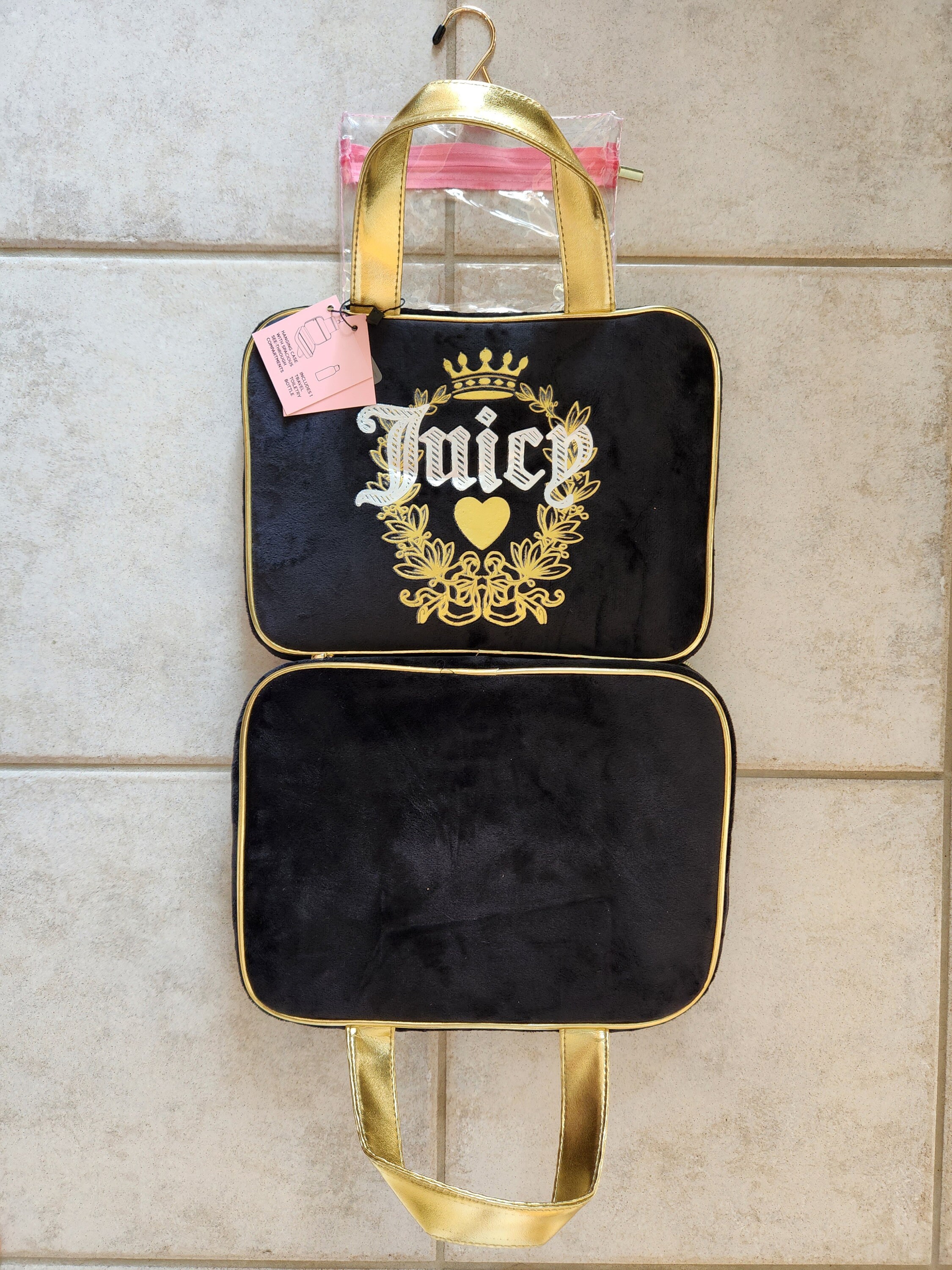 Vintage JUICY COUTURE ART Deco Black and Gold Multi Chain