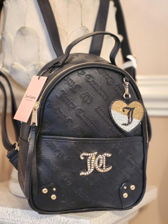 美品　JUICY COUTURE バニティバッグ　かばん　ミラー付き　ブラック 美品 JUICY COUTURE バニティバッグ かばん ミラー付き ブラック