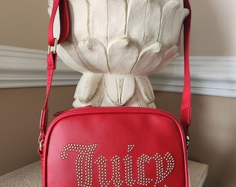 Juicy couture cool red  obsession camera Crossbody Adorable shoulder bag with cute front logo accent
