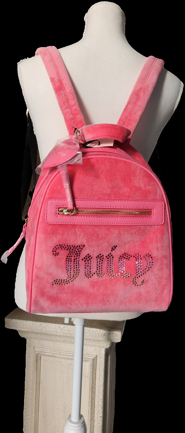 Juicy Couture Pink Lemonade Big Spender Backpack Ombre Rhinestones Accent Cute Velvet Bag Etsy