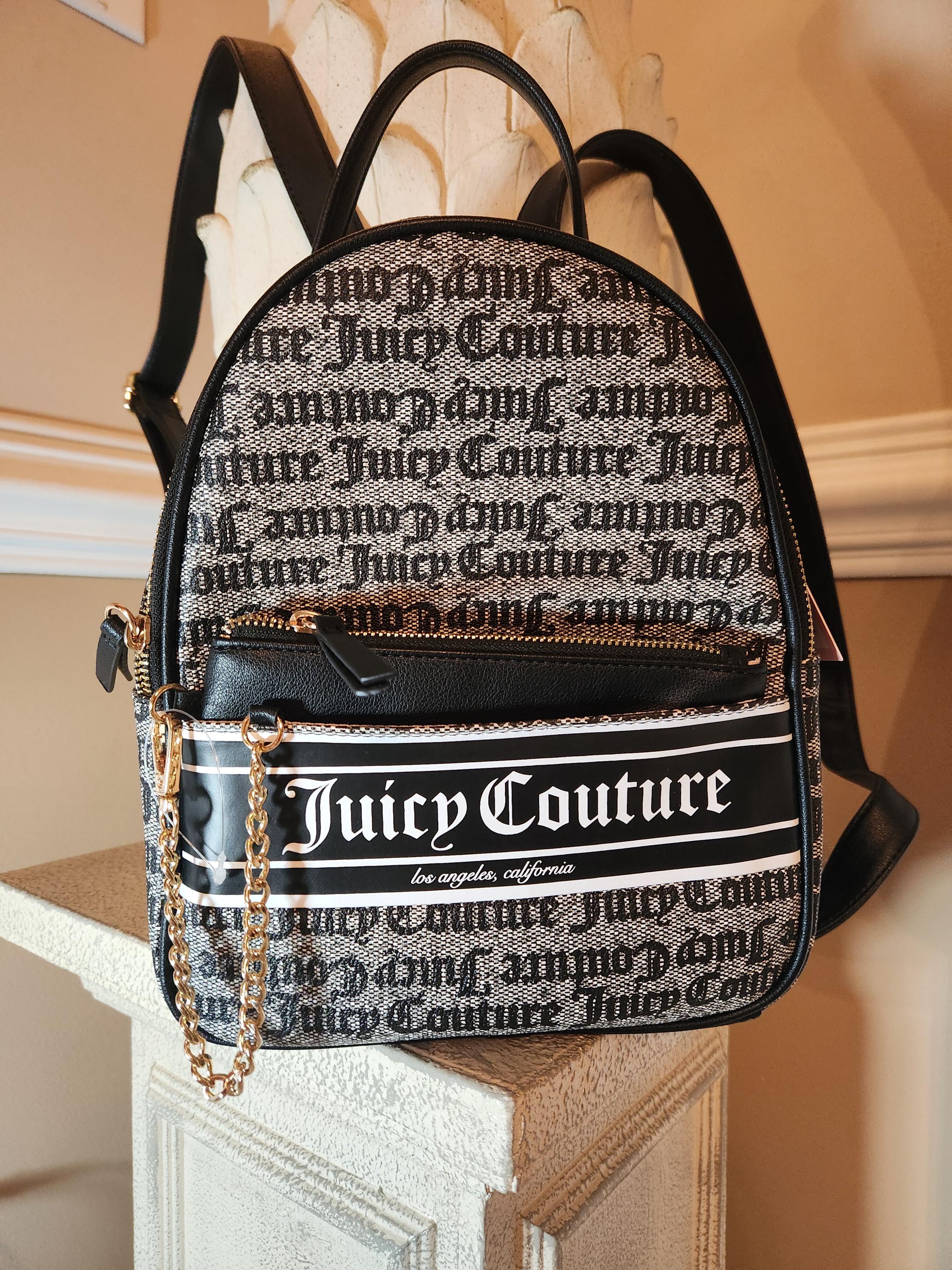 NWT Juicy Couture Rosie Pull Out Backpack with Pouch in Black/Gray Amazon.com | Juicy Couture Women main image 4