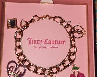 Juicy Couture Gold Tone Metal Chain Jewelry Belt With Logo  display picture 2