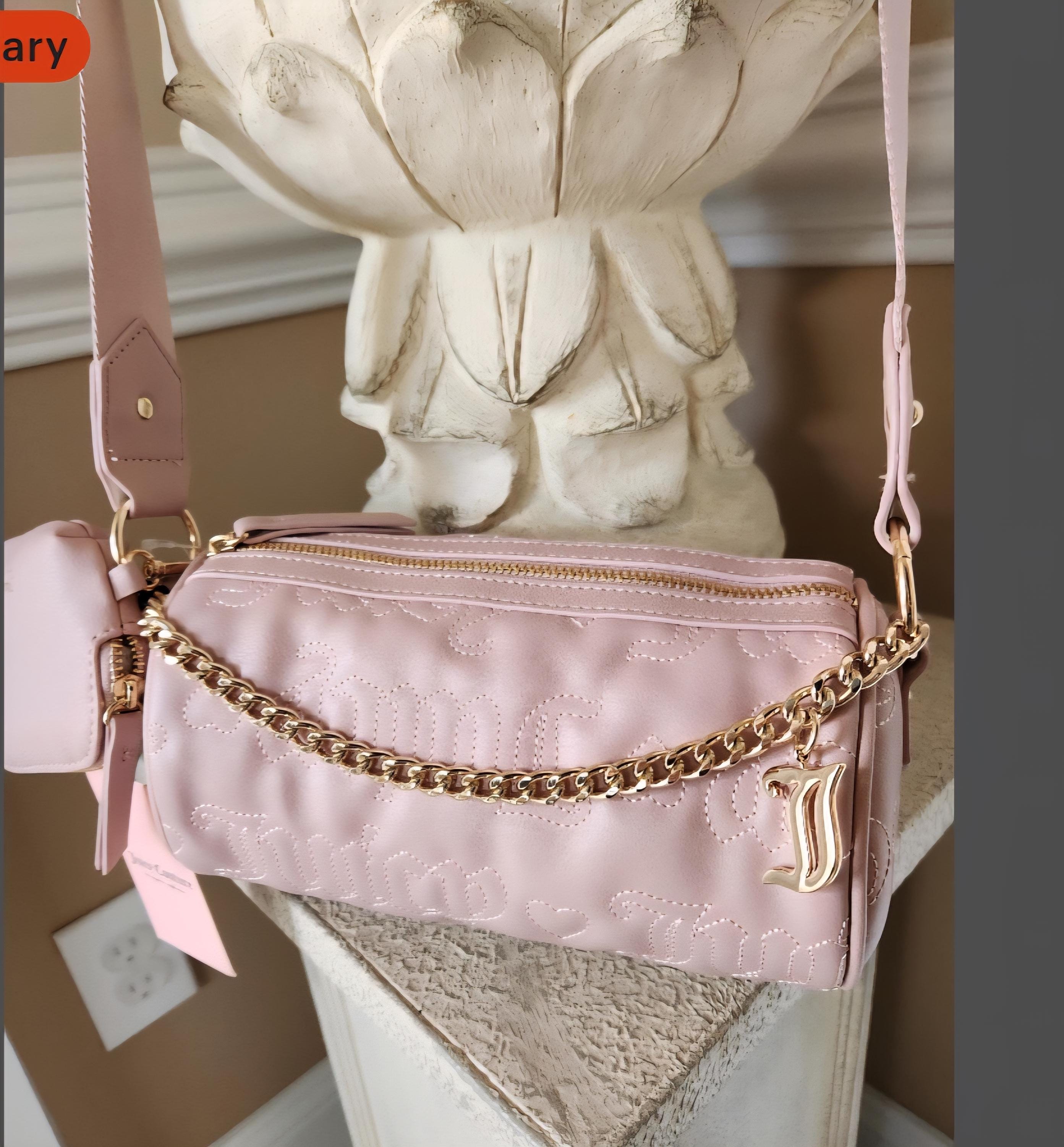 Juicy Couture Puff Roll Crossbody Bag Dusty Blush Small Cute Purse
