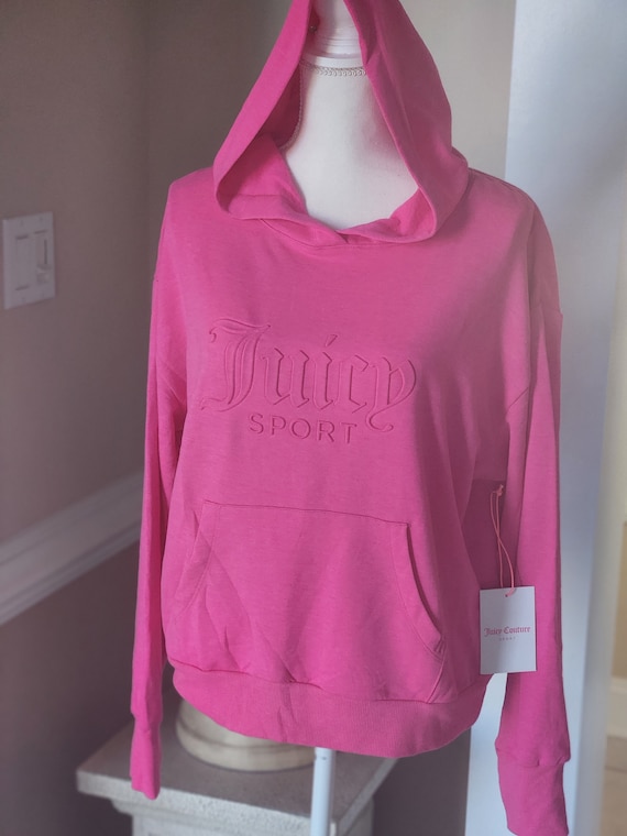Juicy couture sport hoodie hyper pink soft touch p