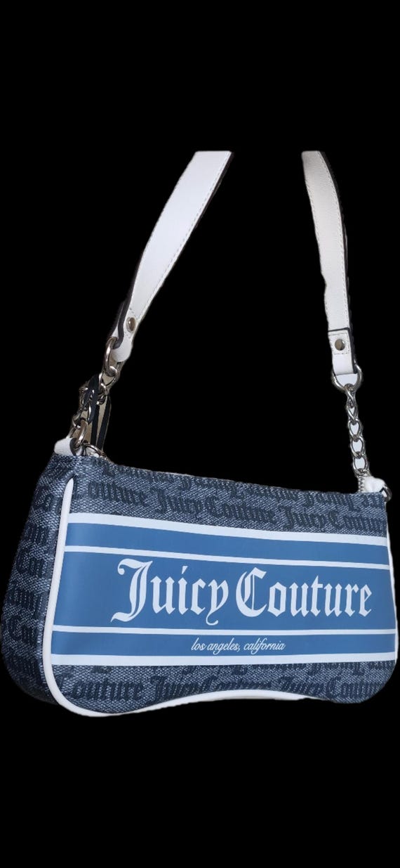 Juicy Couture Denim Fashionista Blue and White Shoulder Bag  display picture 3